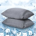 thumbnail image 1 of Set de 2 Almohadas Puredown de Tamaño Estándar con Espuma Viscoelástica Desmenuzada, 1 of 7
