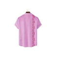 thumbnail image 2 of Mens Hawaiian Shirt Short Sleeve Button Down Tropical Shirts Casual Floral Summer Beach Shirt Pink XXL, 2 of 6