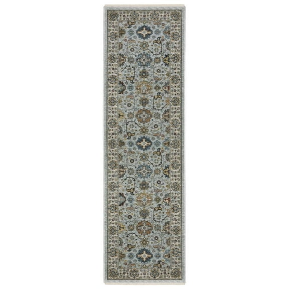 Aberdeen Traditional Rug 561W1 in Blue Runner 2' 2" X 7 ' 8"