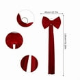 thumbnail image 1 of Adorno Navideño con Lazo Rojo Grande para Árbol de Navidad, Lazo Rojo de Terciopelo de Cola Larga, Adorno para Árbol de Navidad., 1 of 2