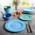 thumbnail image 4 of Juego de vajilla Gibson Home Melamine Service 4 azules 12 piezas, 4 of 9