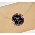 thumbnail image 3 of Darling Souvenir Rond 45 Pcs Floral & Vignes Frontière Noir Merci Autocollants Enveloppe Sceau-1,6 Pouces, 3 of 4