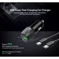 thumbnail image 5 of For Alcatel TCL 4X 5G T601DL 48W Car Charger PD + 2.4A USB with 3FT C to C cable, 5 of 6