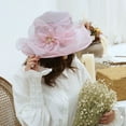 thumbnail image 2 of Riforla Single Flower Beach Women's Bright Sun Hat Sunscreen Breathable Fisherman Hat Bucket Hats Pink M, 2 of 4