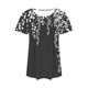 thumbnail image 4 of Tops Cortos para las Mujeres Cuello Redondo Suelto Impreso de Manga Corta, Tops Sueltos para las Mujeres, 4 of 5