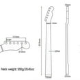 thumbnail image 3 of 22 Fret Electric Guitar Neck Canadian Maple Fretboard Handle For TL Telecaster Back Centerline Design, 3 of 5
