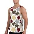 thumbnail image 2 of Fotbe maple leaves Pattern Men's Quick Dry Workout Tank Top Gym Muscle Tee Fitness Bodybuilding Sleeveless T Shirt Breathable Workout Shirt-Small, 2 of 7