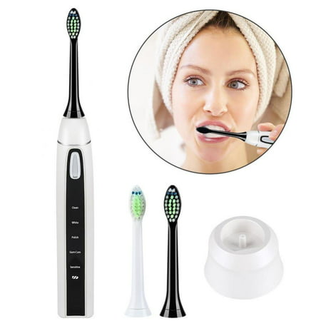 Hilitand Electric Toothbrush Rechargeable Tooth Whiten Clean Polish Sensitive Care Toothbrush Teeth Polishing Toothbrush for (Best Electric Toothbrush For Sensitive Teeth)
