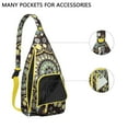 thumbnail image 3 of Chic Paisley Sling Backpack - Exotic Colorful Pattern Shoulder Bag, Fashionable Anti-Theft Pack for Commuters, 3 of 4