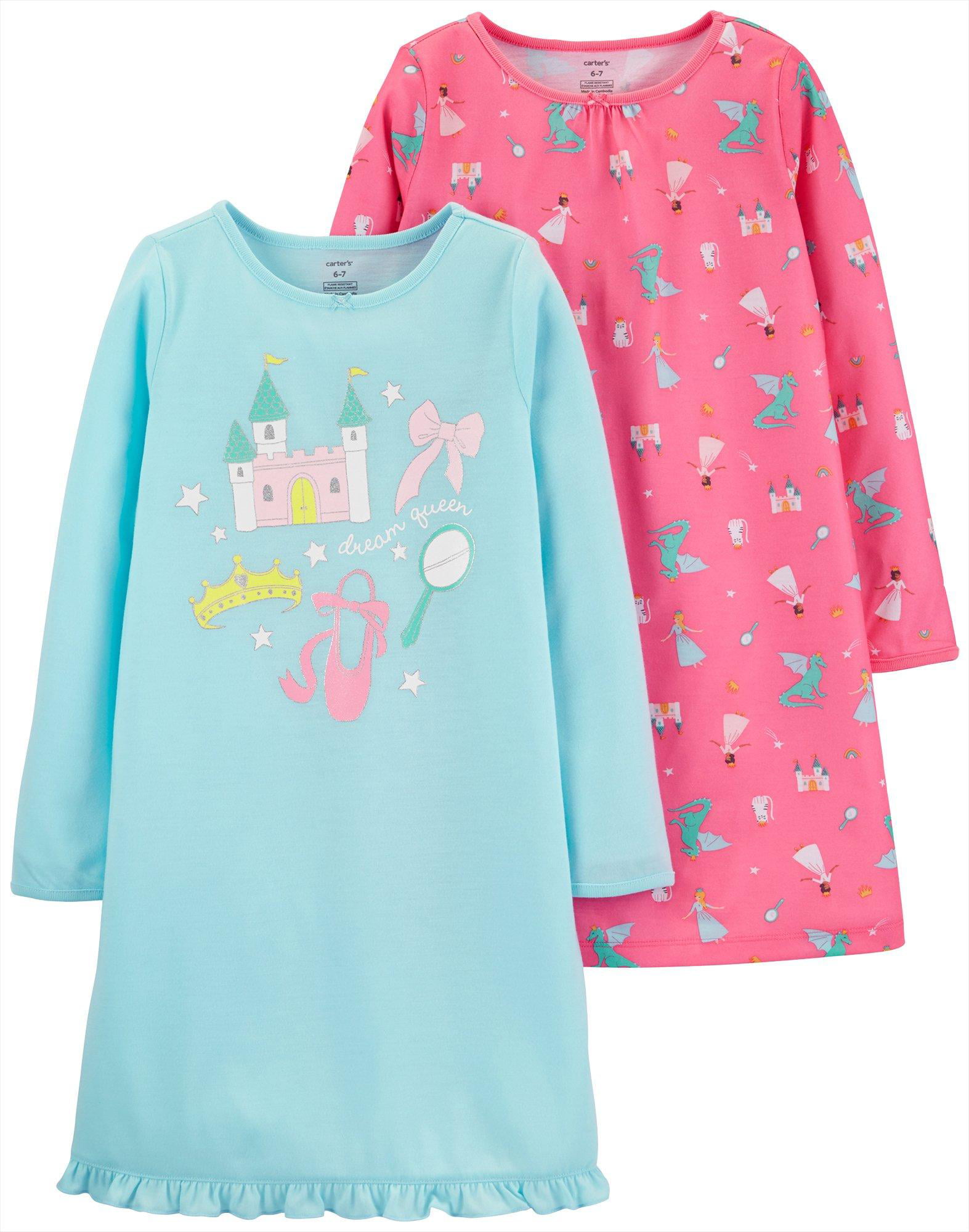 New Girls Carter's 2-Pack Fairy Wishes Nightgowns 4/5 6/7 8/10 