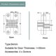 thumbnail image 2 of Bisagra oculta de aleación de zinc para puerta plegable invisible, bisagras cruzadas ocultas (94 mm), 2 of 5