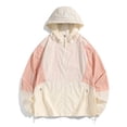 thumbnail image 4 of Mrmaere Men's UPF 50+ Sun Protection Color Block Hooded Jacket Multi Pocket Full Zip Outdoor Hiking Shirt Pink L, 4 of 7