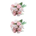 thumbnail image 4 of Rosas artificiales Ounissouiy 12 piezas tela de seda colorido, 4 of 5