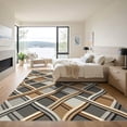 thumbnail image 3 of ODIKA 3'x5' Machine Washable Non-Slip Area Rug, Geometric Greige High Traffic Rug, Gray, 1004329, 3 of 7