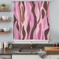 thumbnail image 5 of Pink Brown Ombre Sheer Curtains 54 Inches Long, Geometric Modern Abstract Art Light Filering Curtains, Breathable Simi Curtain Privacy Drapes for Kitchen Bathroom Lightweight Small Window Treatment, 5 of 9