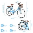 thumbnail image 2 of Bstjewey 26"Cruiser Bike, Fits Riders 5'2"-6'1",Blue, Adult, Women's, 2 of 8