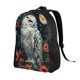 thumbnail image 2 of Disketp Moon Flower White Owl Mochila Unisex de Apertura Lateral Completa, Mochila para Laptop para Escuela, Trabajo y Viajes, 2 of 8