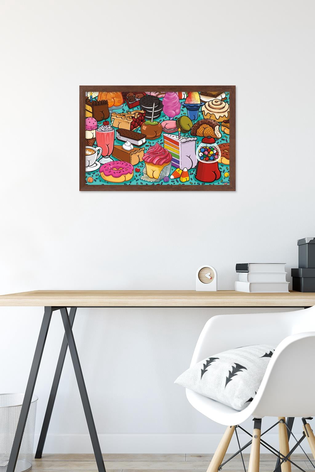 Brian Cook: Butts on Things - Sweets Wall Poster, 14.725" x 22.375" Framed
