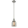 thumbnail image 2 of 201S-PN-G58 Innovations Lighting Bell - 1 Light Stem Hung Mini Pendant In Industrial Style-10 Inches Tall and 5 Inches Wide-Polished Nickel, 2 of 5