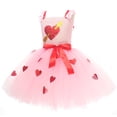 thumbnail image 5 of WOYY Little Girls Valentine's Day Dress Party Sleeveless Tutu Dress Outfits, Sizes 6-7, 5 of 5