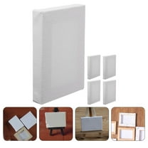 MERRYHAPY Wooden Canvas Boards White Blank 5 Pieces for Acrylic Oil Watercolor Painting Art Supplies