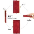 thumbnail image 4 of GOIACII Womens Wallet Ladies Vintage Billfold Compact Card Holder Long Zip Clutch Purse with Kiss Lock Black, 4 of 8