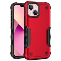Feishell Compatible with iPhone 14 Plus Case, Heavy Duty Shockproof Drop Protective Dustproof Full Body Rugged 3-Layer Military Tough Durable Cover for iPhone 14 Plus, Red