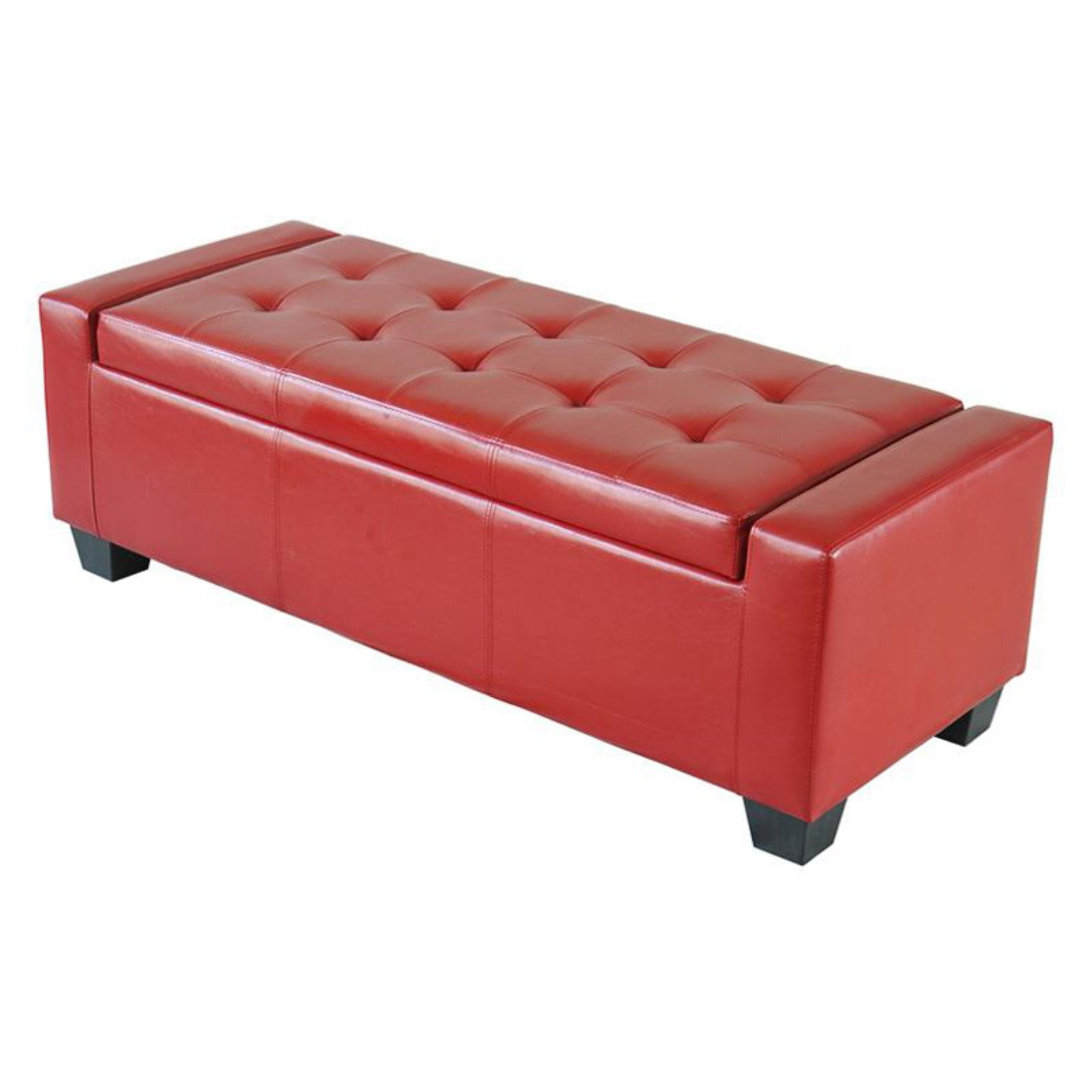 Faux Leather Storage Ottoman / Shoe Bench