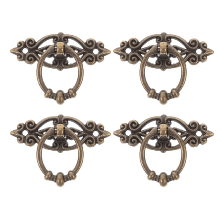 RENACLIPY 4Pcs Decorative Golden Drawer Pulls for Furniture Hardware and Cabinet Doors