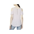 thumbnail image 2 of Lucky Brand Scoop Neck Cold Shoulder Top Iris L, 2 of 2