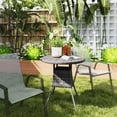 thumbnail image 2 of Outsunny Table à Manger d'Extérieur en Osier de 27,5 Pouces, Mobilier de Patio en Rotin PE Gris, 2 of 10