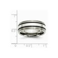 thumbnail image 6 of Two-Tone Titanium Silver Ring Band Wedding Sterling Silver, 6 of 6