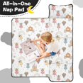 thumbnail image 4 of Princess and Carriage White Pattern Teens Toddler Nap Mat with Pillow, Sleeping Mat Bag for Preschool Daycare 60"x20", 4 of 6