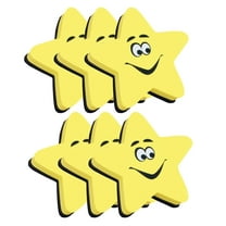 Ashley Productions Magnetic Whiteboard Eraser, Star, Pack of 6