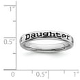 thumbnail image 5 of 925 Sterling Silver Stackable Expressions Polished Enameled Daughter Ring Size: 7; for Adults and Teens; for Women and Men, 5 of 5