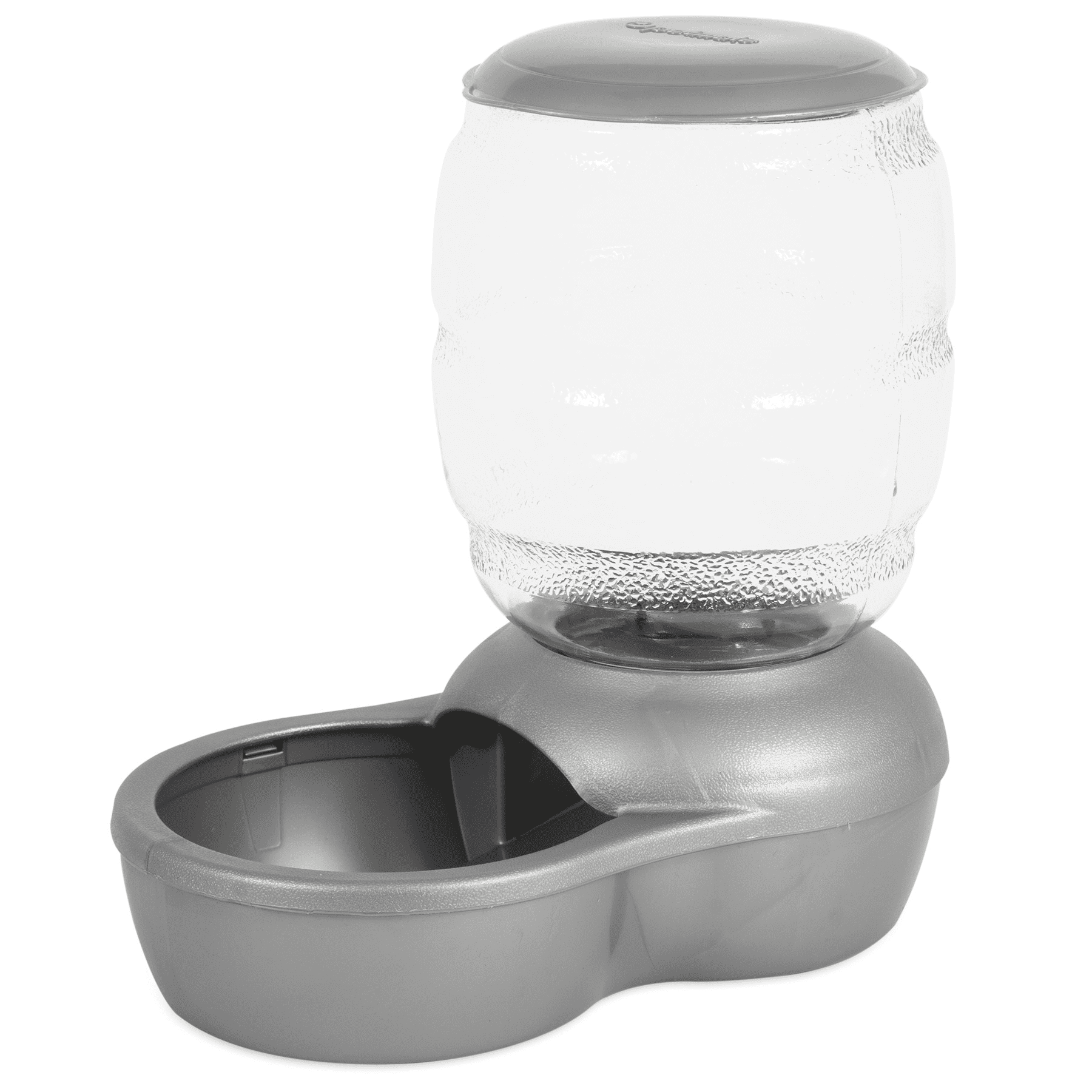 Petmate Replendish Feeder With Microban Pearl Silver Gray 2 Pounds