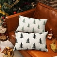 thumbnail image 5 of Christmas Pillow Covers 12x20 inch Christmas Tree Decorative White Throw Pillow Covers Winter Famliy Decoration for Home Couch 040, 5 of 6