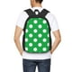 thumbnail image 4 of Balery Green And White Polka Dot Mochila para hombre y mujer - Tela Oxford 600D resistente - Gran capacidad, resistente al agua, ideal para la escuela, viajes y senderismo, 4 of 6