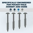 thumbnail image 3 of Kreg SML-F125-5000 Zinc Pocket Screws, 1 1/4 Inch, #7 Fine Thread, Maxi-Loc Head (5000 Count), 3 of 5