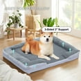 thumbnail image 6 of PayUSD Orthopedic Dog Bed for Large Dogs Waterproof Memory Foam Dog Sofa Beds with Sides Non-Slip Bottom and Egg-Crate Foam Dog Couch Bed with Removable Washable Cover, Grey (35" L x 25" W x 6.5" Th), 6 of 8