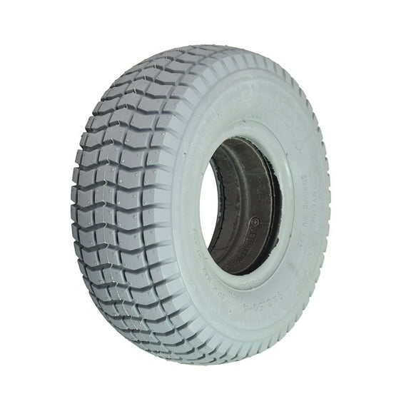 AlveyTech 9x3.50-4 Gray Foam Filled Tire with C203 Tread for Mobility Scooters and Power Chair Parts