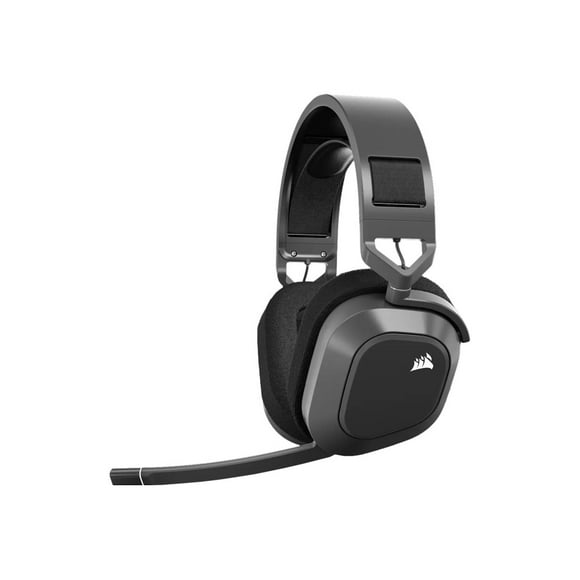 CORSAIR Gaming HS80 MAX WIRELESS - Headset - full size - 2.4 GHz - wireless - USB - steel gray