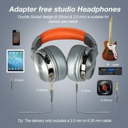 OneOdio Wired Over Ear Headphones for Recording and Mixing Studio Dj|Top Protein Leather Ear Pad, Guitar Amp Pro-50 (Sliver)