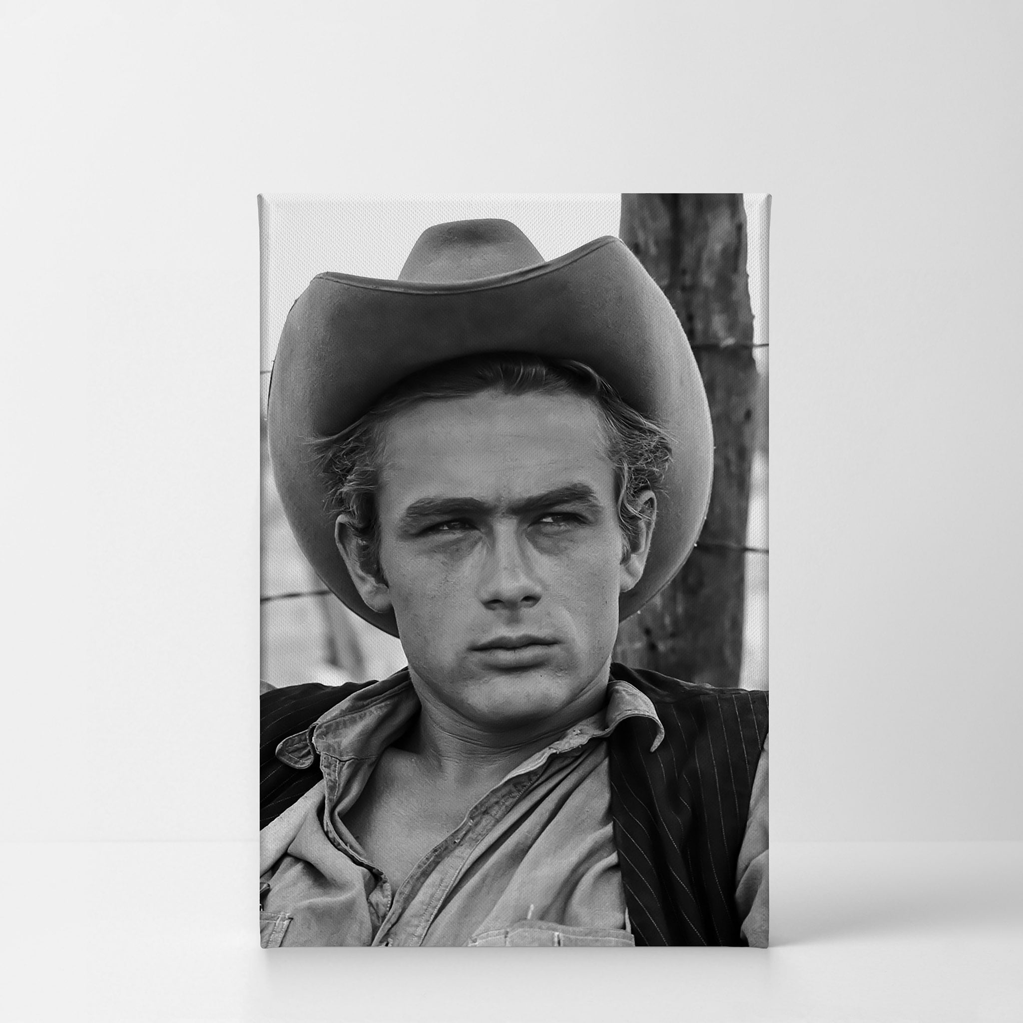 Smile Art Design James Dean With Cowboy Hat Black And White Canvas Wall Art Print American Icon Artwork Living Room Bedroom Home Decor Ready To Hang Made In Usa 17x11 Walmart Com