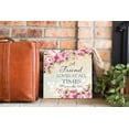 thumbnail image 3 of Friend Loves All Times Pink Floral 12 x 12 Wood Wall Sign Plaque, 3 of 4