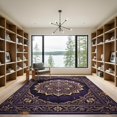 thumbnail image 2 of ODIKA 4' x 6' Machine Washable Non-Slip Area Rug, oriental floral High Traffic Rug, Purple, 1133616, 2 of 7