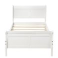 thumbnail image 5 of JimsMaison Twin/Full/Queen Wood Frame Sleigh Bed with Footboard White N/A Twin, 5 of 5
