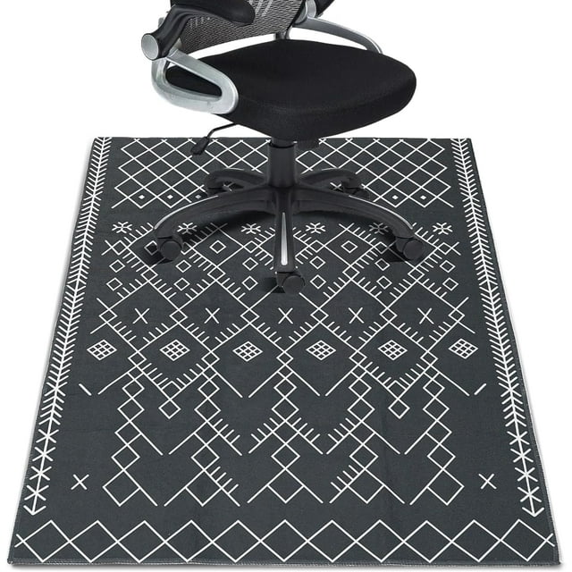 Office Chair Mat for Hardwood Floor 36"X 48" Computer Desk Chair Carpet Line Texture Office Mats for Rolling Chairs Carpet Non-Slip Floor Protector Mat for Office Home Hard Floor & Tile Floor