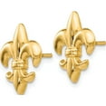 thumbnail image 2 of 14K Yellow Gold Small Fleur-De-Lis Earring (15 X 11) Made In United States te619, 2 of 5
