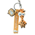 thumbnail image 1 of New Cartoon Key Chain Silicone Zebra Giraffe Funny Toy Keychain Car Key Ring, 1 of 3